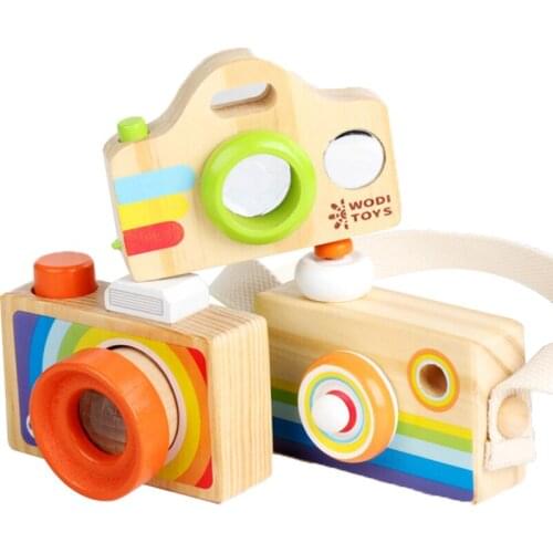 Cute Wooden Camera Toys Nordic Fashion Hanging Photography Decoration Children Montessori Educational DIY Presents Baby Blocks
