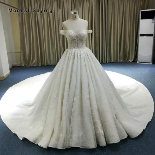 Modest Saying Long Wedding Dresses