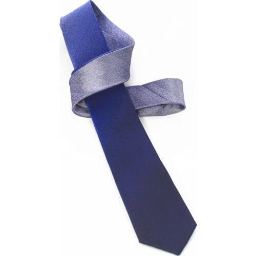 Ricnais Fashion Solid 6cm Slim Tie Bule Red Jacquard Woven Gradient Necktie For Mens Business Wedding Skinny Gravata Accessories