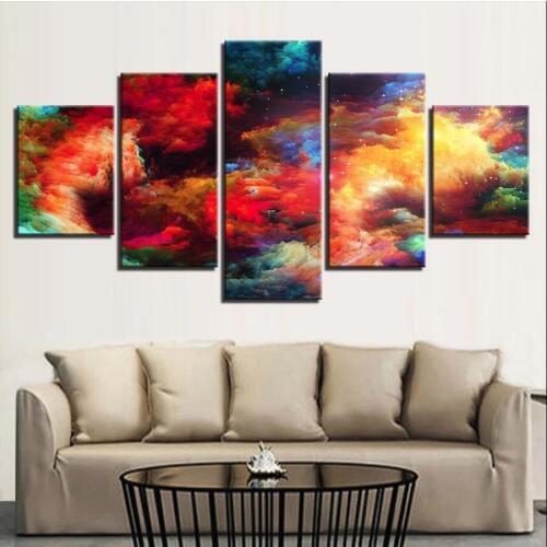 Colorful clouds 5 Piece diy Diamond Painting Full Square Round Drill Diamond Embroidery sale Mosaic craft supplies decor AA2260