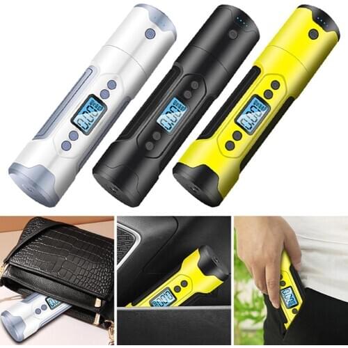 Portable Car Motorcycle Tire Football Electric LCD Display Air Pump Inflator Black/White/Yellow