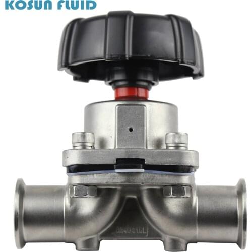 DN40 38mm 316 Stainless Steel Sanitary 1.5" Tri Clamp Diaphragm Valve Food Industries