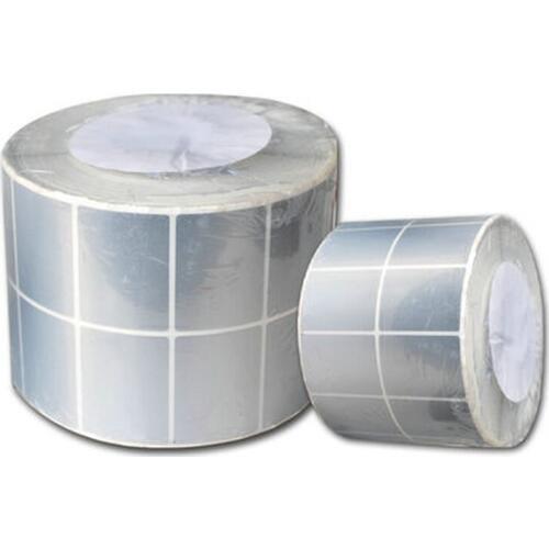 Silver PET Label Sticker 50*20mm 5000pcs/Roll Thermal Transfer Silver PET Label Waterproof Tearproof Oilproof Barcode Label