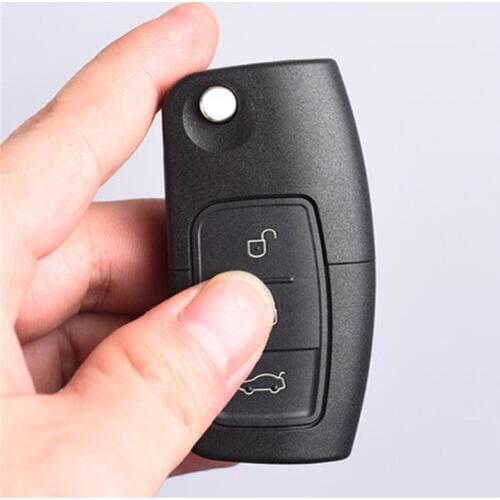 Remote control folding key replacement case for ford focus 2/ford fiesta key and keychain