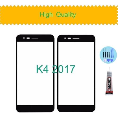 Front Panel Glass For LG K4 2017 Phoenix 3 Fortune M160 X230 For LG K4 2017 X230 Front Glass (No Touch Screen) Outer Glass cover
