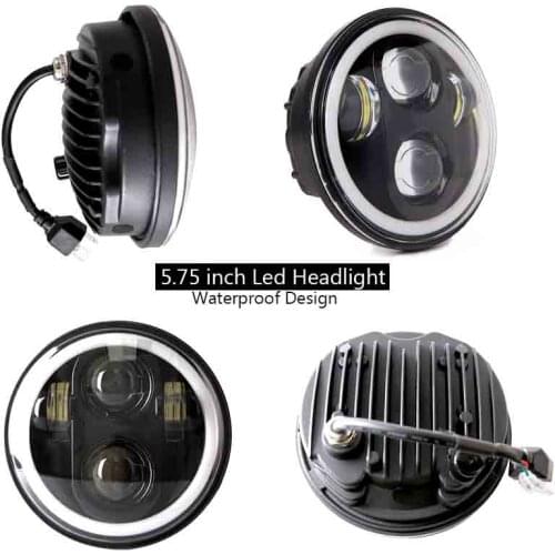 Universal 5 3/4 inch 5.75" Led Car Motorcycle Headlight H4 Phare Farol Moto Headlamp Head Light For Harley indian scout Honda