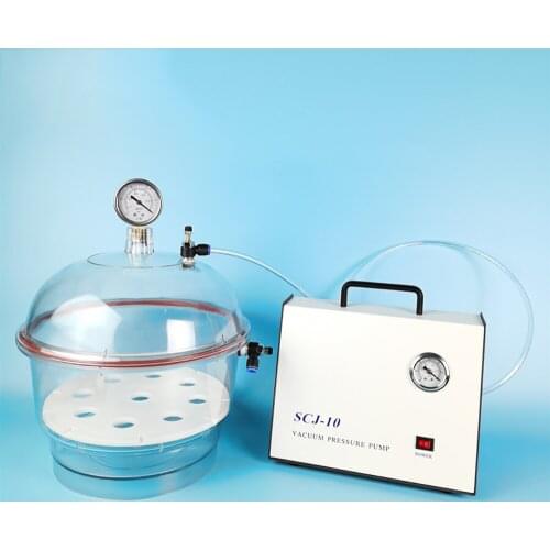 150MM Polycarbonate Plastic Vacuum Dryer With 220V 10L/MIN Oil-Free Vacuum Pump