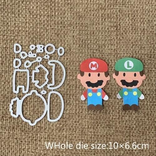 XLDesign Craft Metal Cutting Die cut die lovely Cartoon Super Mario Scrapbooking Paper Card Craft Album DIY Embossing Die Cuts