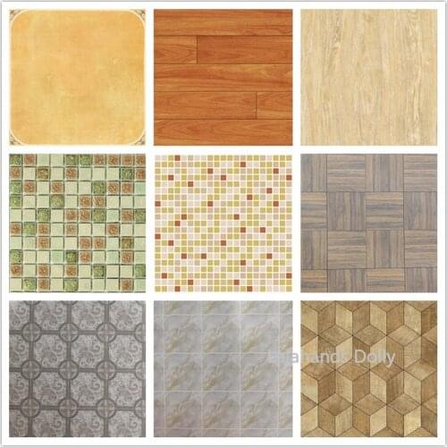 1:12 DIY Doll House A4(21x30cm) Kitchen Bathroom Living Room Bedroom Floor Wallpaper for Dollhouse Decoration Accessories