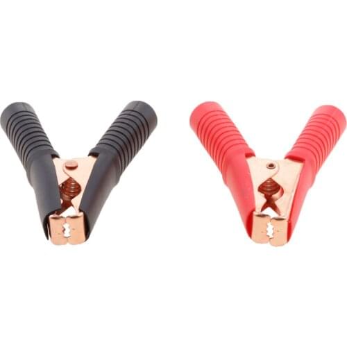 1 Pair Car Insulated Alligator Clips Battery Clamps Crocodile Clip Red+Black