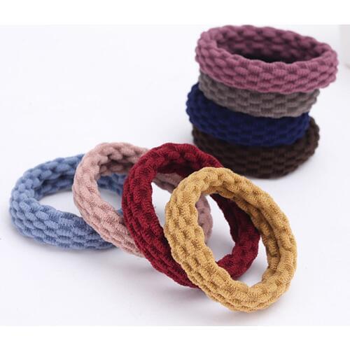 10Pcs/Lot Women Cute Elastic Hair Bands Ponytail Holder Ribbon Scrunchie Korean Style Headdress Rope Ring Girls Hair Accessories