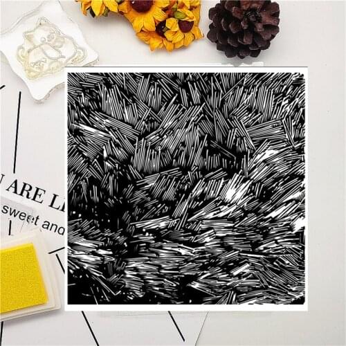 20Pcs 14*14CM Line Transparent Clear Stamp Silicone Stamp/Seal DIY Scrapbooking/Photo Album Easter Stamp Sheets Bulk Deals