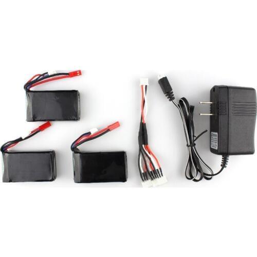 3pcs 7.4V 1300mAh Battery + 3 in 1 Charger Cheerson CX-35 CX35 RC Quadcopter Spare Parts