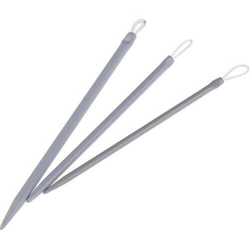 3Pcs/set Aluminum Nylon Wire Knitting Needles Yarn Sewing Needles Apparel Sewing Fabric Art Craft Big Eye Wool Thick Knitter
