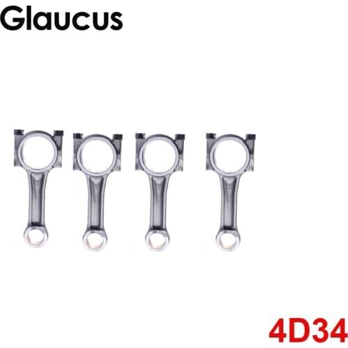 4pcs 4d34 4D34T engine connecting rod conrod con rod for Mitsubishi Fuso Canter 8V 3907cc 3.9D 3.9L ME012665