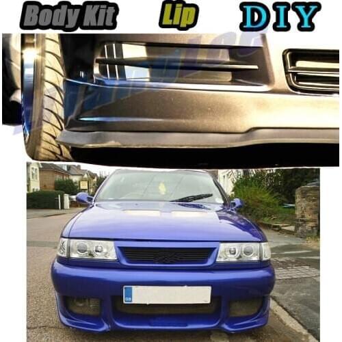 Car Bumper Lip Front Spoiler Skirt Deflector For Vauxhall Cavalier Tune Car Modified Body Kit VIP Hella Flush Lips