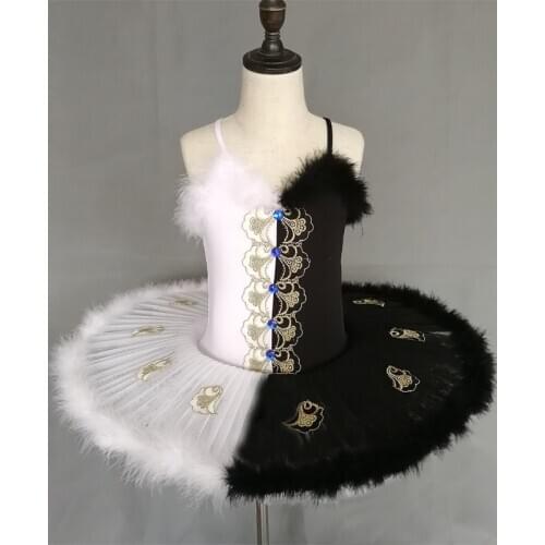 Black White Ballet Tutu Professional Child Kids Toddler Ballet Dress Adult Girls Women Swan Lake Ballet Costumes Ballerina Dress