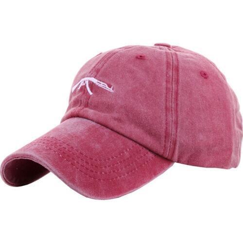 Embroidery Pistol Baseball Cap Washed Vintage Dad Hat Women Casual Summer Outdoor Sun Hats Cotton Adjustable Unisex Caps