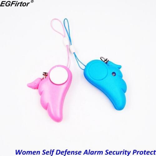 Security Self Defence Keychain Women Alarm Personal Protection Girl Security Alarm 90dB Loud Self Defense Emergency Button Alarm