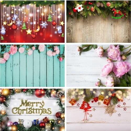 Laeacco Wooden Board Flowers Blossom Grass Baby Portrait Photography Backdrops Photo Backgrounds Baby Shower Birthday Photozone