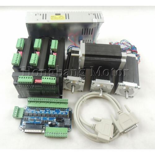 CNC Router 4 Axis kit, 4pcs TB6600 drivers +one breakout board + 4pcs Nema23 425 Oz-in stepper motor + 350W power supply#ST-4045