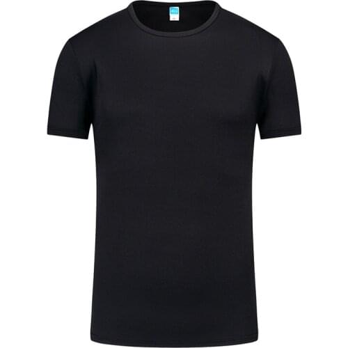 Men Summer T-Shirt Men Casual Sports Quick-Drying Breathable Mesh Short-Sleeve O-Neck T-Shirt Comfortable Solid Color T-Shirt