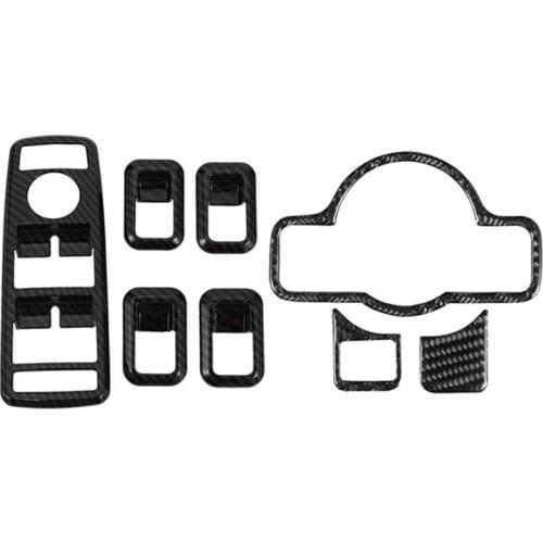 Car Interior Decor Door Window Switch Cover Trims With Headlight Frame Cover