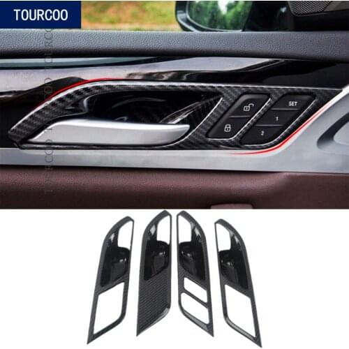 Interior Door Handle Decoration Frame Cover Trim Sticker for BMW X3 2018 Car Modification Accessories