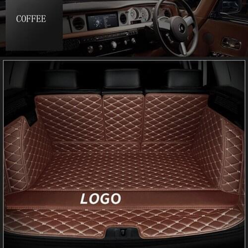 Full Coverage LOGO Car Trunk Mats for LAND ROVER Range Rover Sport Evoque Discovery 4 Freelander LR2 Rover 75 Car Accessories