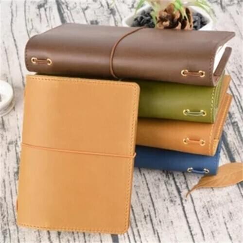 Leather Notebook Top Leather Retro Travel Notebook Handmade Loose Leaf Notebook Custom Passport