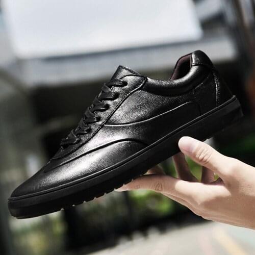 Genuine Leather Men Sneakers Leather Men Shoes Fashion Slip On Flats Mens Shoes Soft Mocassin Homme 2021 New