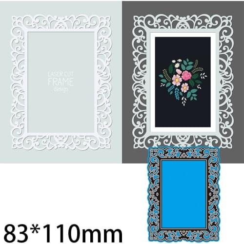 Lace Metal Cutting Dies Slash Frame cut Scrapbooking Paper Craft Handmade Card Punch Art Cutter Decorative