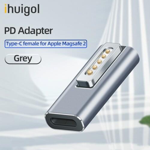 Ihuigol 90 Degree Magnetic USB C Adapter Type-c Charge Connector PD 60W Fast Charging For Magsafe 2 MacBook iPad Pro Samsung S20