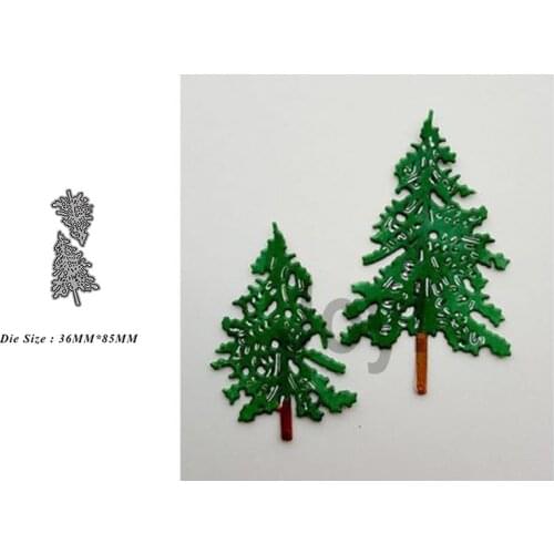 New Dies For 2020 2Pcs Christmas Trees Metal Cutting Dies Embossing Scrapbooking Stencil Craft Cut Dies For DIY Card Handmade