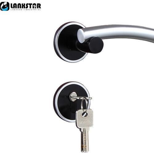 European Style New Black Aluminum Handle Door Split Lock Indoor Refine Room Locks