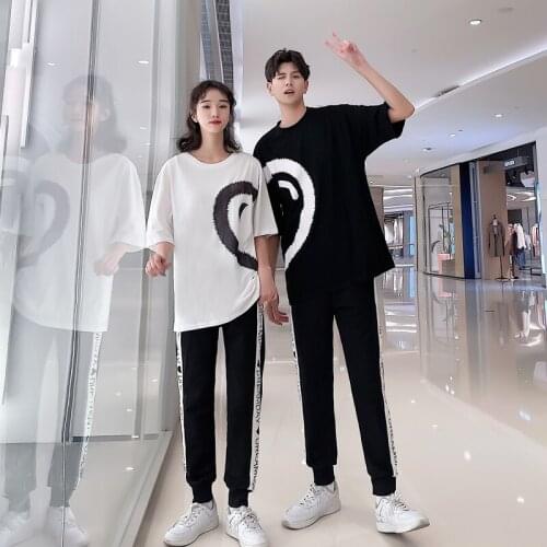 Lovers wear new Korean version versatile loose suit class clothes couples clothes couples clothing