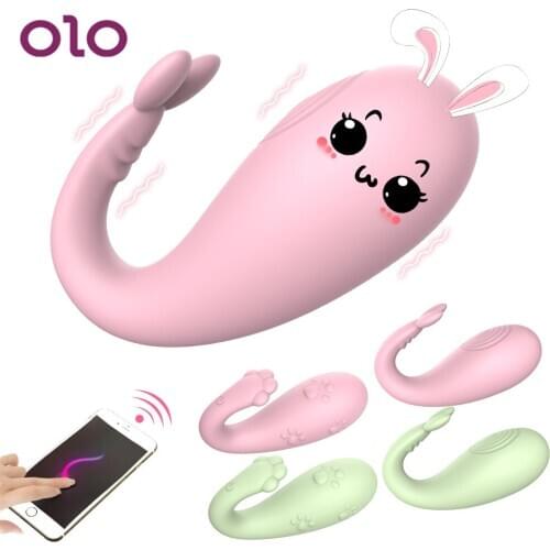 OLO 8 Frequency Vibrator APP Bluetooth Vibrating Egg G-spot Massage USB Wireless Remote Control Vibrator Sex Toys for Woman