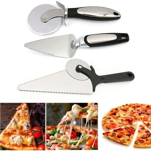 Stainless Steel Pizza Cutter Roller Pizza Knife Pizza shovel Cutter Pastry Pasta Dough Crimper Kitchen Pizza Tools
