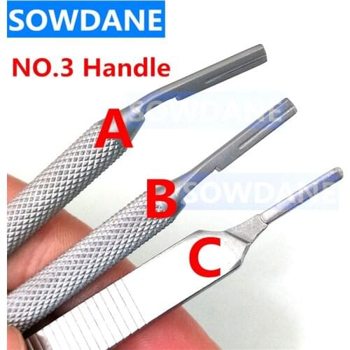 Dental Scalpels Handle No.3 Blade Handle High Quality Germany Stainless Steel Dental Oral Hilt 3 models for selection