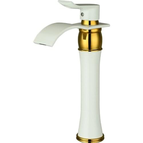 Bathroom Wash Basin Above Counter Basin Heightening Faucet Washbasin Faucet Copper Hot And Cold Basin Waterfall Faucet