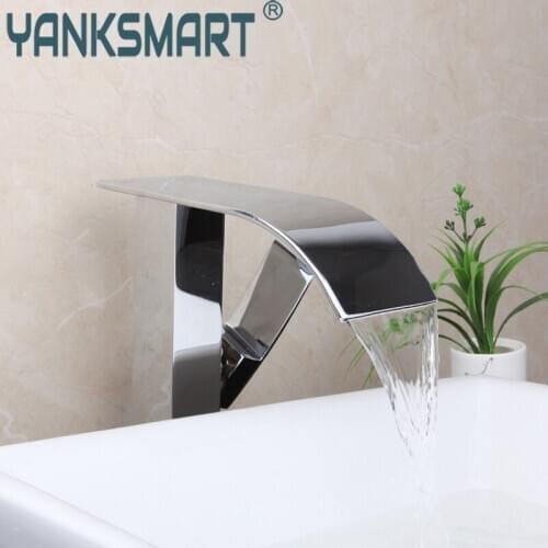 High Quality Waterfall Spout Basin Torneira Bathroom Chrome 92269/13 Deck Mount Single Handle Sink Faucets,Mixer Tap