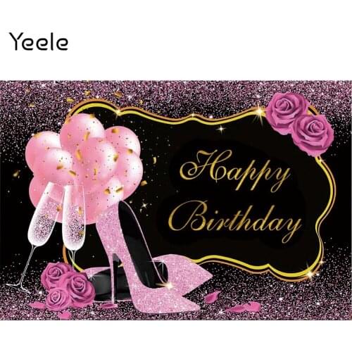 Yeele Adult Birthday Backdrop Photocall Party Decor Balloon Dots Glitter Backgrounds Photographic Photography For Photo Studio