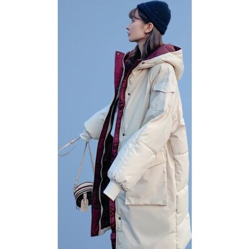Bread suit down cotton padded jacket womens Korean version loose winter cotton jacket medium and long cotton jacket