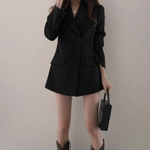 Wenfly Women New Casual Temperament Office Streetwear Single Button Slim Korean England Suit Jacket Mujer Outerwear