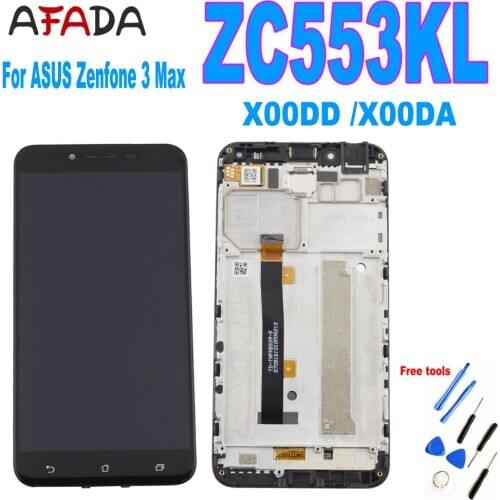 For Asus Zenfone 3 Max ZC553KL X00DD LCD Display Panel Touch Screen Sensor Assembly with Frame X00DA LCD