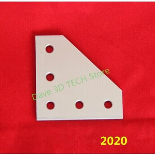10pcs 3D Printer anodized 90 Degree Joining Plate with 5 holes for Openbuilds CNC V-Slot 2020 3030 4040 Aluminum profiles