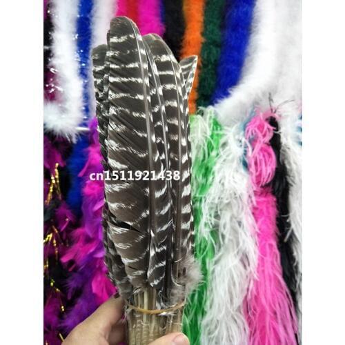 Free shipping wholesale high quality 10pcs natural Flower pattern eagle feather 20-40cm/8-16inch various decorative diy collect