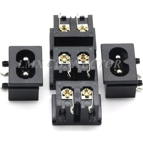 10PCS IEC320 C8 Black Male Plug Power socket 2P Connector copper Switch 250V 25A AC-003A