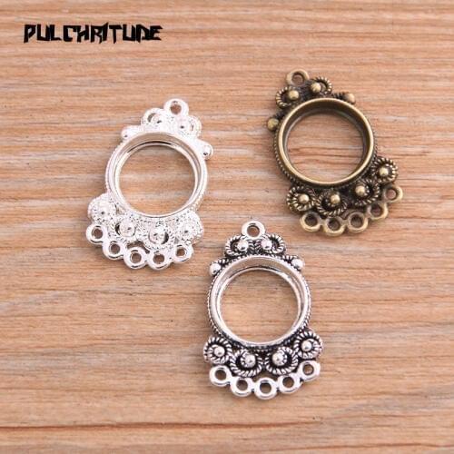 10pcs 18*26mm New Product Three Color Zinc Alloy Round Hollow Porous Connectors Jewelry Making DIY Handmade Craft