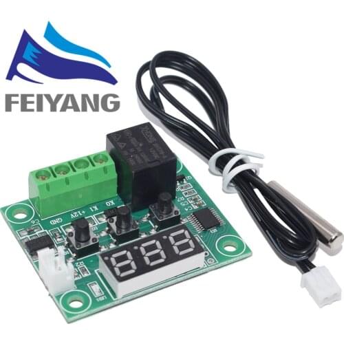 10PCS W1209 DC 12V Red/Blue heat cool temp thermostat temperature control switch temperature controller